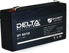 DT6012, Аккумулятор свинцовый 6B-1.2Ач 97x25x51