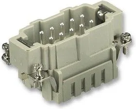0933 010 2616, Разъем для тяжелых условий, 10+PE сигнал, Серия Han ES, Insert, 11 Contacts, 10B, Штекер