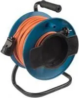 11-7630, Удлинитель на катушке ПВС 2х0,75 мм, 30 м., оранжевый (газон)