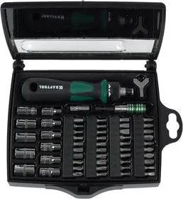 25554-H55, Отвертка KRAFTOOL EXPERT, реверсивная, с битами, 55шт