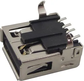 MC32602, Разъем USB, USB Типа A, USB 2.0, Гнездо, 4 вывод(-ов), Поверхностный Монтаж, Прямой Угол