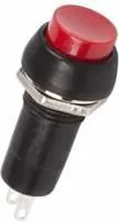36-3049, Выключатель-кнопка 250V 1А (2с) ON-(OFF) Б/Фикс (на размыкание) красная