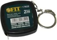 Рулетка FIT 17822 -брелок 2м черная квадратная