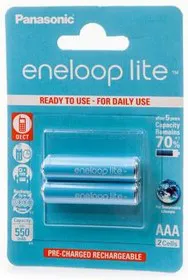Panasonic eneloop lite BK-4LCCE/2BE 550мАч AAA BL2, Аккумулятор