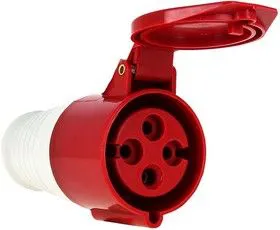 Розетка кабельная 16А 380В 3P+РЕ IP44 (214) EKF ps-214-16-380