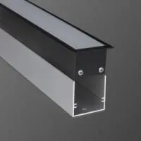 100-300-128 / Линейный светодиодный встраиваемый светильник 128см 25W 4200К черный матовый