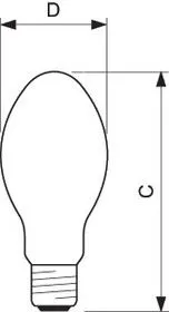 Лампа газоразрядная ртутная HPL-N 125Вт эллипсоидная E27 SG SLV/24 PHILIPS 928052007391 / 692059027779500