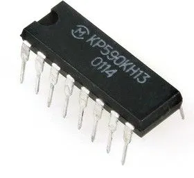 КР590КН13, 4-канальный аналоговый ключ со схемой управления [DIP-16P]