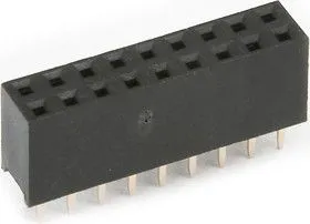PBD-18 (DS-1023-2x9), Гнездо на плату 2.54мм 2х9 прямое
