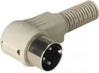 MAWI 30 B, Разъем DIN Аудио / Видео, Right Angle, 3 контакт(-ов), Штекер, Монтаж на Кабель, Пайка
