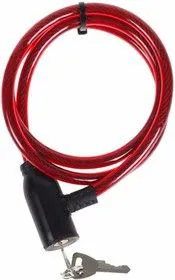 79-0104, Тросовый замок 100 см красный