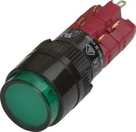 D16LAR1-2abGG, Кнопка с фиксацией / лампочка 250В/5А