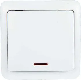 Выключатель 1-кл. ОП VIOLA 10А IP20 с подсветкой бел. LEZARD 751-0200-111