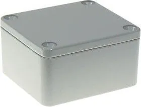 G104P, Корпус для РЭА 64х58х35 мм, металл, герметичный, серый