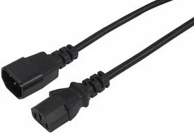 11-1161, Шнур сетевой, евроразъем C13 - евроразъем C14, кабель 3x0,75 мм, длина 1,5 метра (PE пакет)