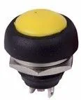 36-3052, Выключатель-кнопка 250V 1А (2с) OFF-(ON) Б/Фикс желтая Micro