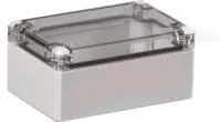 DABP081206T, Корпус для РЭА, 80х120х56мм, пластик, ABS, серый, прозрачная крышка