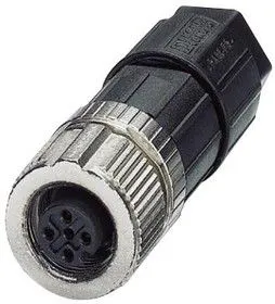 1424652, Разъем Кабеля, M12 Push-In, M12, Female, 5 Positions, Вставное Гнездо, Прямой Монтаж на Кабель