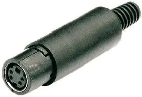 KLS1-294-F-04-B, Разъем mini DIN 4 pin гн пластик на кабель