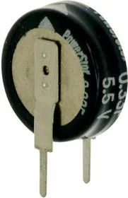 KR-5R5V334-R, Суперконденсатор, вертикальный, 0.33 Ф, 5.5 В, Радиальные Выводы, KR Series, +80%, -20%, 5 мм