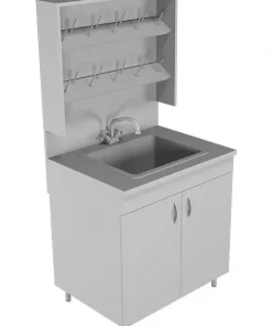 Стол-мойка КОРСА, НВ-800 МОП (с сушилкой и полипропиленовой раковиной)