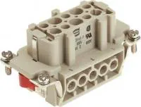 09340032701, Разъем для тяжелых условий, Han Hv E Series, Insert, 5 Contacts, 10B, Гнездо, Винтовое Гнездо