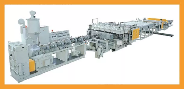 PC, PP, PE Экструзионная линия по производству сечения доски, SJ