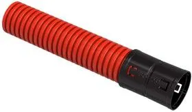 Труба гофрированная двустенная ПНД d63 с муфтой красн. (уп.50м) ИЭК CTG12-063-K04-050-R