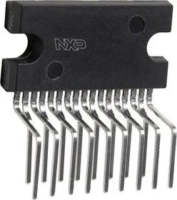 TDA8947J/N2, Четырехканальный аудиоусилитель, 9В…26В, 1Вт…25Вт, в мостовом включении 4Вт…50Вт, [HZIP-17]