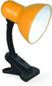 Светильник настольный под лампу СНП-01О на прищепке 40Вт E27 оранж. (мягкая упак.) IN HOME 4690612012780