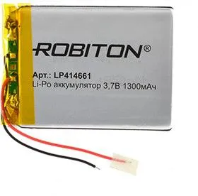 LP414661, Аккумулятор литий-полимерный (Li-Pol) 1300мАч 3.7В, с защитой
