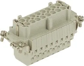 09330162772, Разъем для тяжелых условий, Han ESS Series, Insert, 16 Contacts, 16B, Гнездо, Гнездо с Клеткой