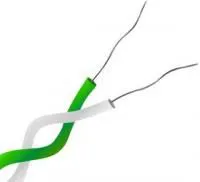 XF-1308-FAR, Thermocouple Cable, PTFE, Insulated, Twisted Pair, Type K, 1/0.2 mm, Green, White, 10 m