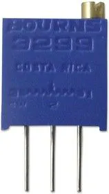 3299W-1-501LF, Подстроечный потенциометр, 500 Ом, 25 виток(-ков), Сквозное Отверстие, Серия Trimpot 3299, 500 мВт