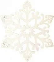 502-374, Елочная фигура Снежинка Снегурочка, 81 см, цвет шампань