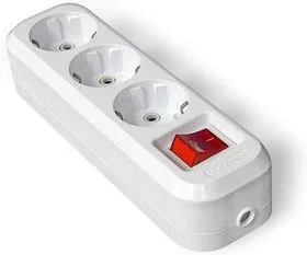 Колодка удлинителя 3-м с выкл. АВС-пл. с заземл. UNIVersal S303