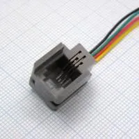 TJ4P4C с отводами 100 мм,, Розетка телефонная, пласт. 616E