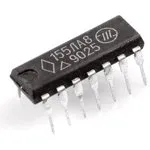 К155ЛА8, 4 логических элемента "2И-HЕ"с открытыми коллекторными выходами (элементы контроля) (SN7401N)