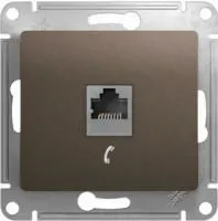 Механизм телефонной розетки 1-м Glossa RJ11 шоколад SchE GSL000881T