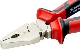 16902, Плоскогубцы NICKEL, 160 мм, никелированные, двухкомпонентные рукоятки