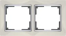 WL03-Frame-02-ivory /Рамка на 2 поста (слоновая кость)