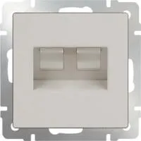 WL03-RJ45+RJ45 -ivory/ Розетка двойная Ethernet RJ-45 (слоновая кость)
