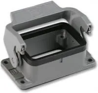 0930 006 0301, Разъем для тяжелых условий, низкопрофильный, Base, Bulkhead Mount, Корпус из Алюминия, 1 Рычаг, 6B