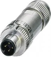 1424666, Разъем Кабеля, M12 Push-In, M12, Male, 4 Positions, Вставной Контакт, Прямой Монтаж на Кабель