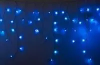 255-136, Гирлянда Айсикл (бахрома) светодиодный, 4,8 х 0,6 м, белый провод, 230 В, диоды синие, 176 LED NEON