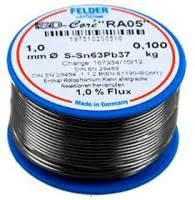 Pb60Sn40 Тр ISO-Core RA-05 (1.0мм), Припой олово-свинец с флюсом ROM1, катушка 100гр
