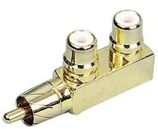 PS000098, Сквозной адаптер RCA, Штекер RCA / Phono, Гнездо RCA / Phono x 2
