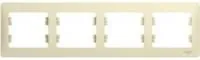 Рамка 4-м Glossa горизонт. беж. SchE GSL000204