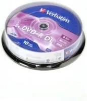 Verbatim 43666 DVD+R 8.5 GB 8x CB/10 Double Layer, Записываемый компакт-диск
