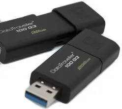 Флешка USB KINGSTON DataTraveler 100 G3 32Гб, USB3.0, черный [dt100g3/32gb]